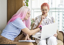 queer couple interacting queer couple interacting